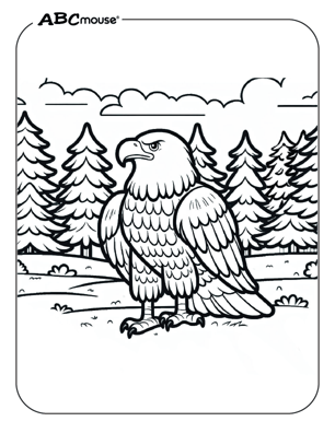 Free printable eagle coloring page from ABCmouse.com. 