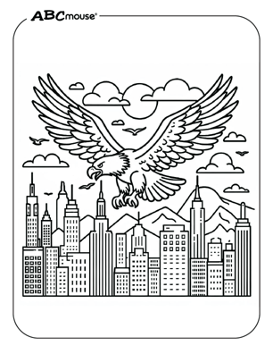 Free printable eagle coloring page from ABCmouse.com. 