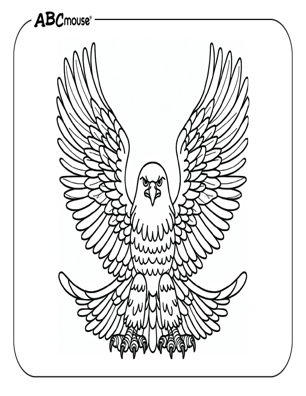 Free printable eagle coloring page from ABCmouse.com. 