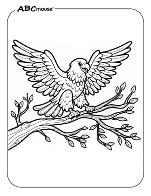 Free printable eagle coloring page from ABCmouse.com. 