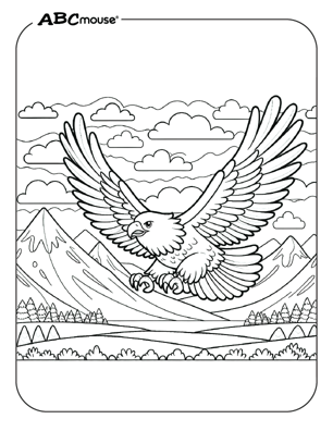 Free printable eagle coloring page from ABCmouse.com. 