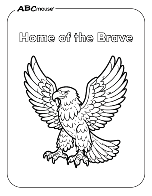 Free printable eagle coloring page from ABCmouse.com. 