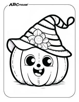 Free printable Halloween pumpkin coloring page for kids. 