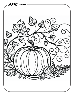 Free printable Halloween pumpkin coloring page for kids. 