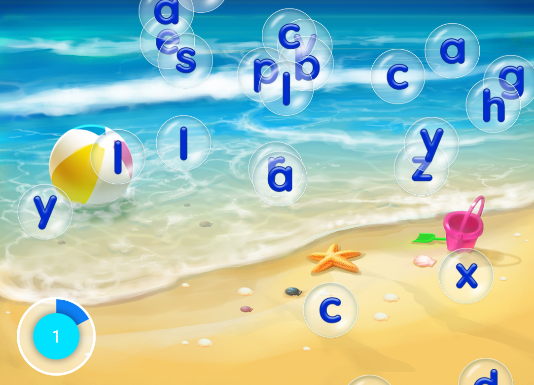 Letter bubble pop game on ABCmouse.com. 