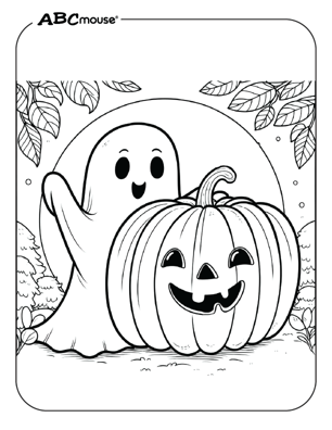 Free printable Halloween ghost coloring page from ABCmouse.com. 