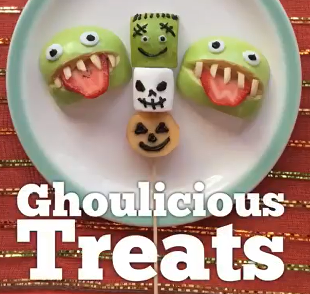 Fun monster Ghoulicious Halloween treats for kids. 