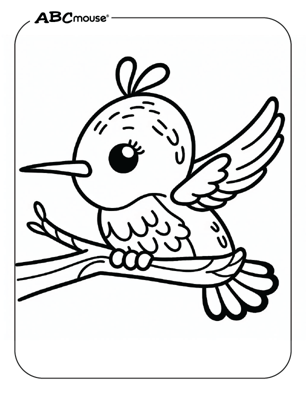 Free printable hummingbird coloring page from ABCmouse.com. 