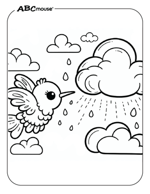 Free printable hummingbird coloring page from ABCmouse.com. 