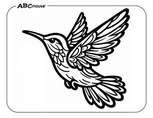 Free printable hummingbird coloring page from ABCmouse.com. 