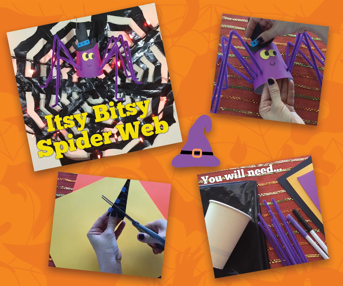 Fun free spider web Halloween craft  for kids from ABCmouse.com. 