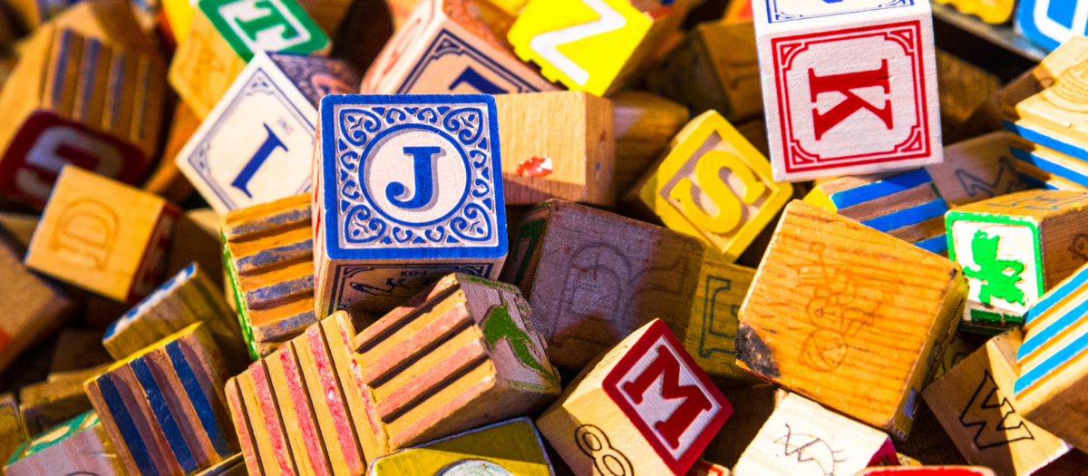 Alphabet letter blocks. 