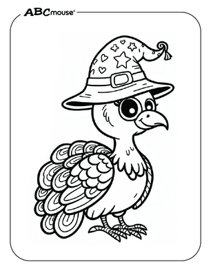 Free printable Peacock coloring page for kids from ABCmouse.com. 