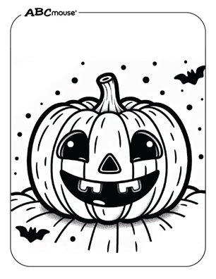 Free printable Halloween pumpkin coloring page for kids. 