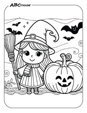 Free printable Halloween pumpkin coloring page for kids. 