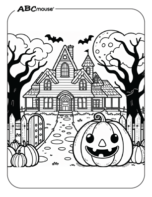 Free printable Halloween pumpkin coloring page for kids. 