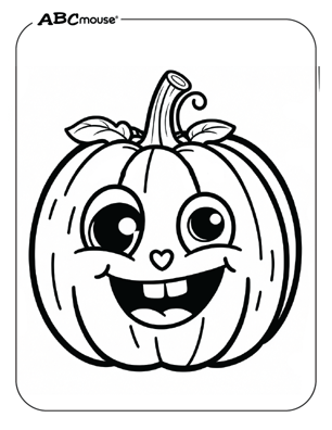 Free printable Halloween pumpkin coloring page for kids. 