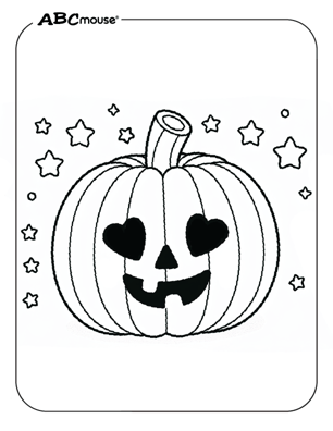 Free printable Halloween pumpkin coloring page for kids. 