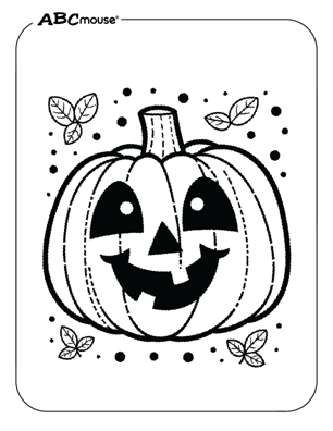 Free printable Halloween pumpkin coloring page for kids. 