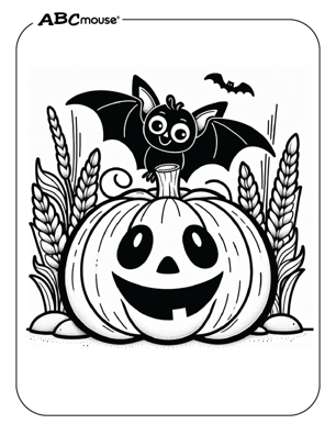 Free printable Halloween pumpkin coloring page for kids. 