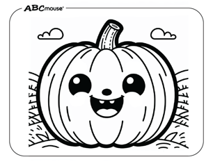 Free printable Halloween pumpkin coloring page for kids. 