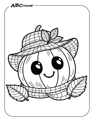 Free printable Halloween pumpkin coloring page for kids. 