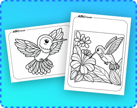 Free printable hummingbird coloring pages from ABCmouse.com. 