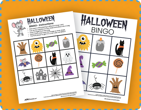 Free printable 3x3 Halloween Bingo cards for toddlers Halloween fun!