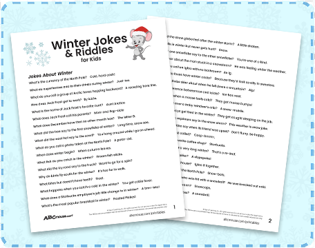 Free printable winter jokes and riddles from ABCmouse.com. 