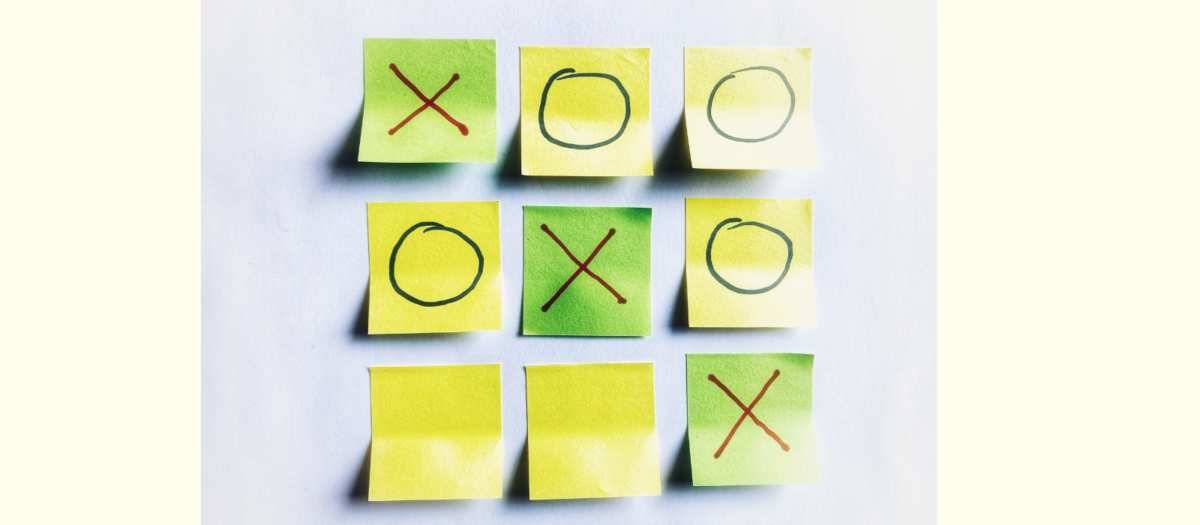 Sticky not tic-tac-toe. 