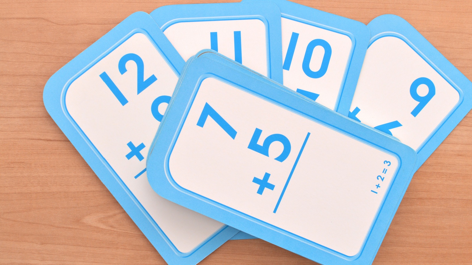 Addition flashcards for kids. 