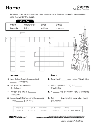 Free printable syllable worksheets for kids from ABCmouse.com. 