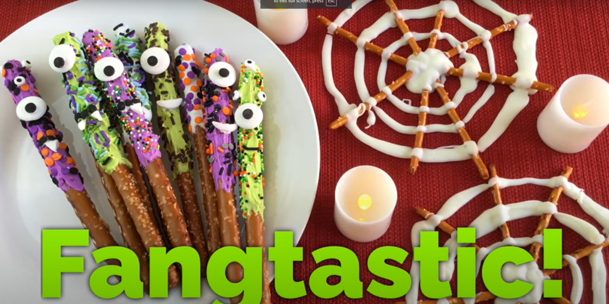 Fun pretzel crafts for Halloween snacks. 