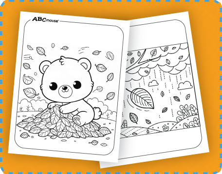 Free printable Fall leaves coloring pages from ABCmouse.com.