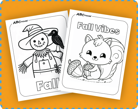 Free printable fall coloring pages from ABCmouse.com. 