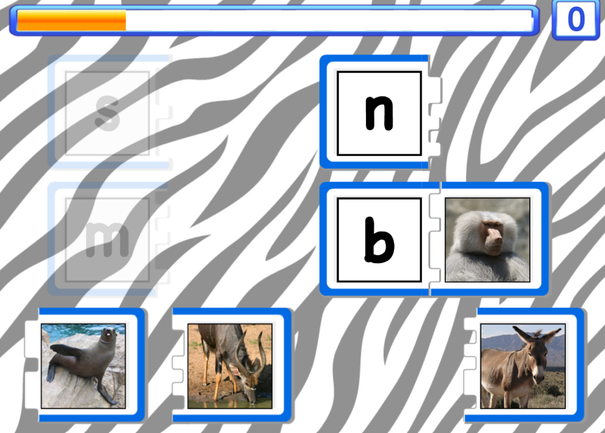 Z is for zebra, fun online matching game from ABCmouse.com. 