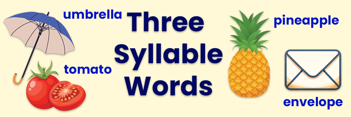 Three syllable word list from ABCmouse.com.