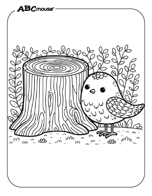 Free printable bird coloring page from ABCmouse.com. 