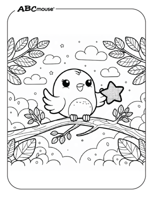 Free printable bird coloring page from ABCmouse.com. 