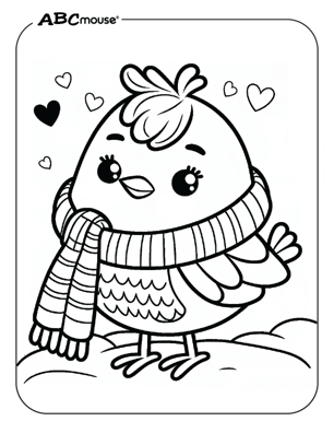 Free printable bird coloring page from ABCmouse.com. 