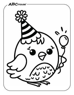 Free printable bird coloring page from ABCmouse.com. 