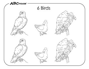 Free printable bird coloring page from ABCmouse.com. 