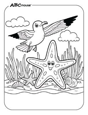 Free printable bird coloring page from ABCmouse.com. 