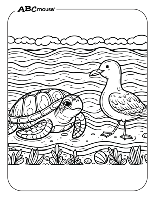 Free printable bird coloring page from ABCmouse.com. 