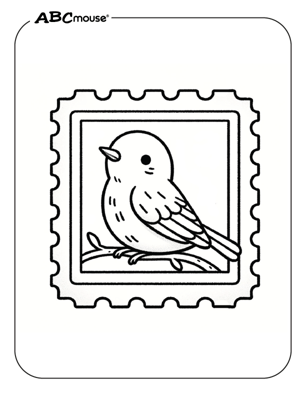 Free printable bird coloring page from ABCmouse.com. 