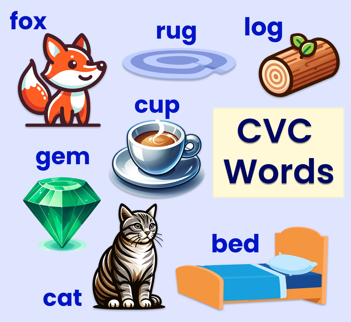 Free printable CVC word lists for kids from ABCmouse.com. 