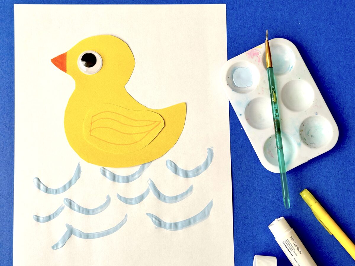 Cute little spring duck craft for kids from ABCmouse.com. 