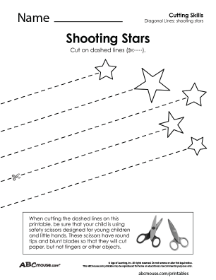 Free printable cutting practice worksheet for kids from ABCmouse.com. 