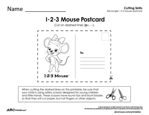 Free printable cutting practice worksheet for kids from ABCmouse.com. 