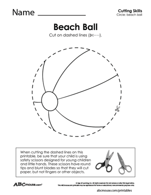 Free printable cutting practice worksheet for kids from ABCmouse.com. 